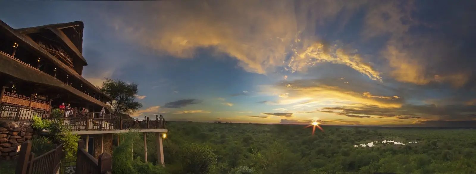 Victoria Falls Safari Lodge at sunset