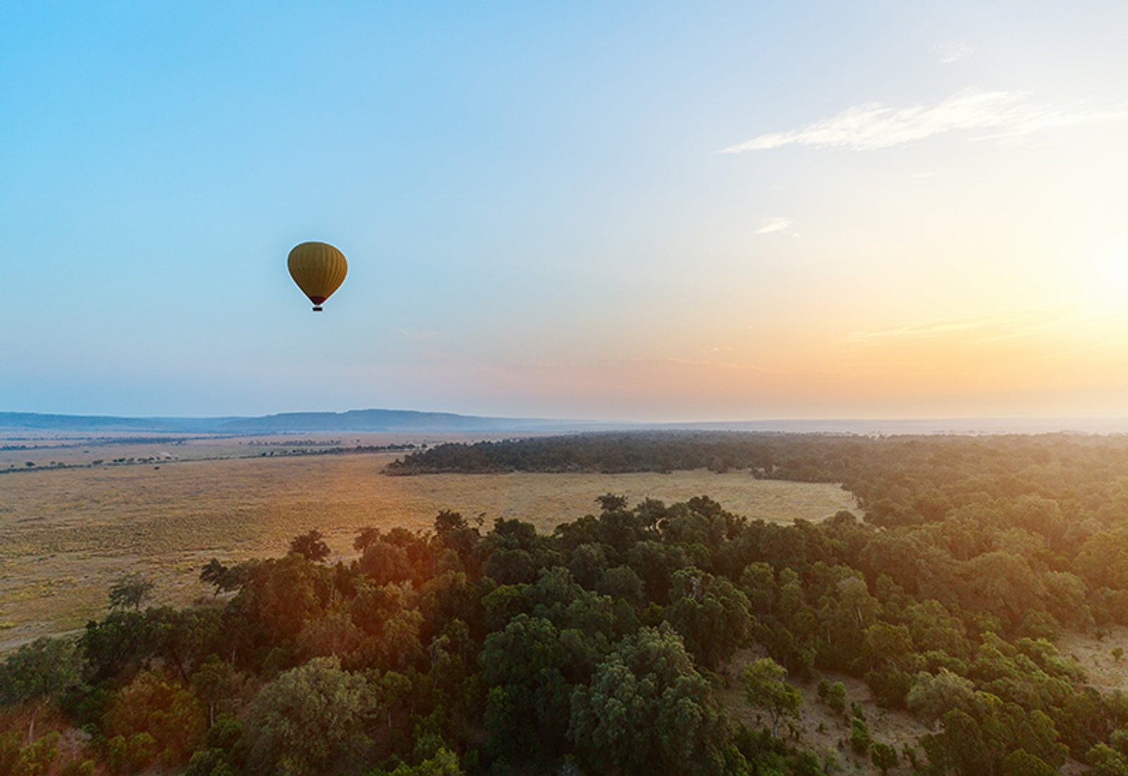 Hot air balloon ride in the Masai Mara