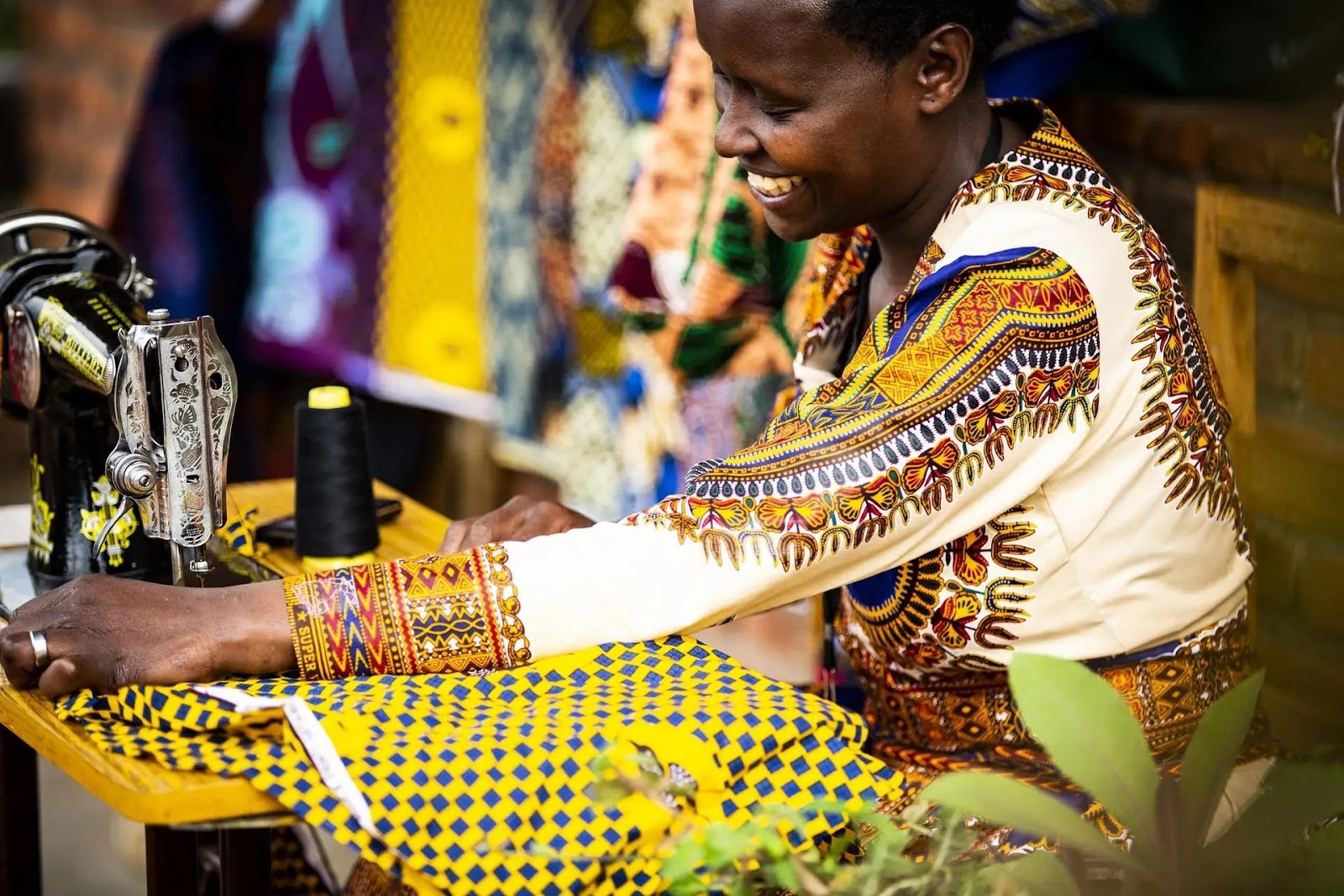 A local market in Rwanda.