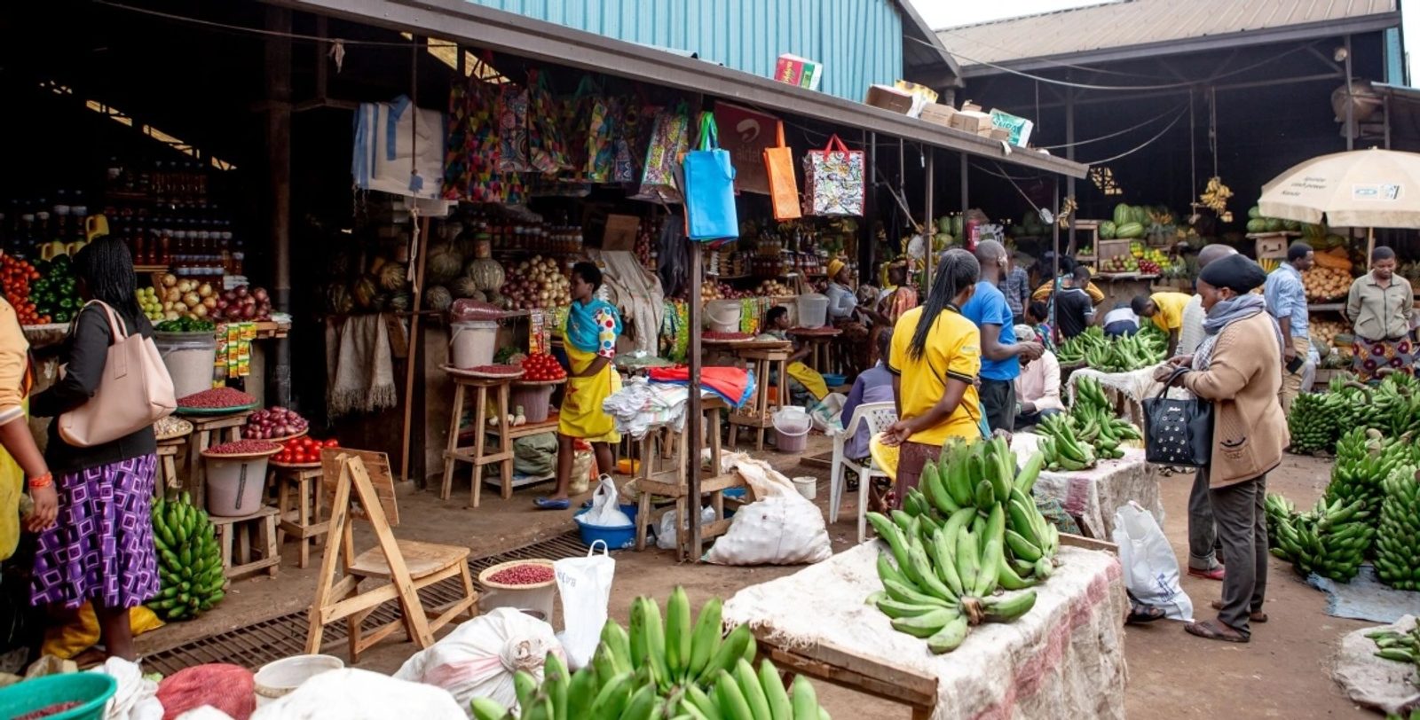 A market in Kigali, Rwanda.