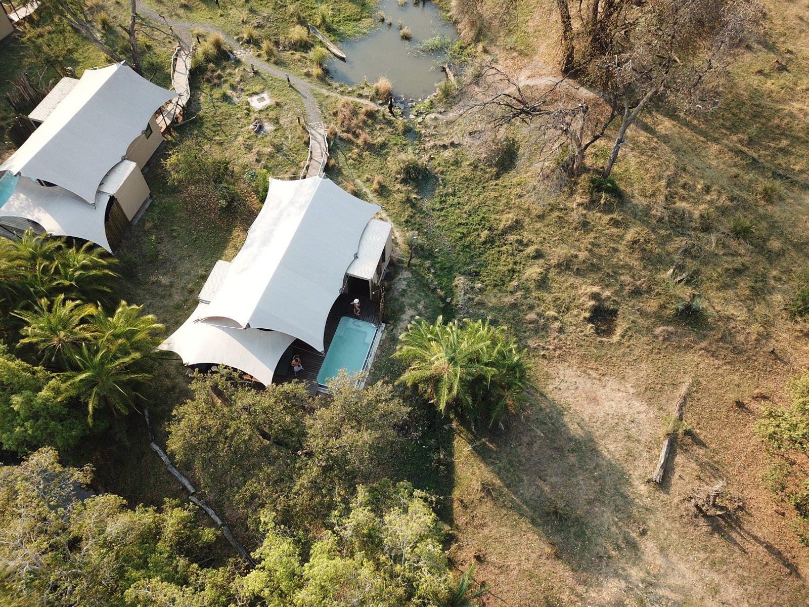 A fellow resident of the lodge was flying a drone and graciously offered to send us a copy of the footage!