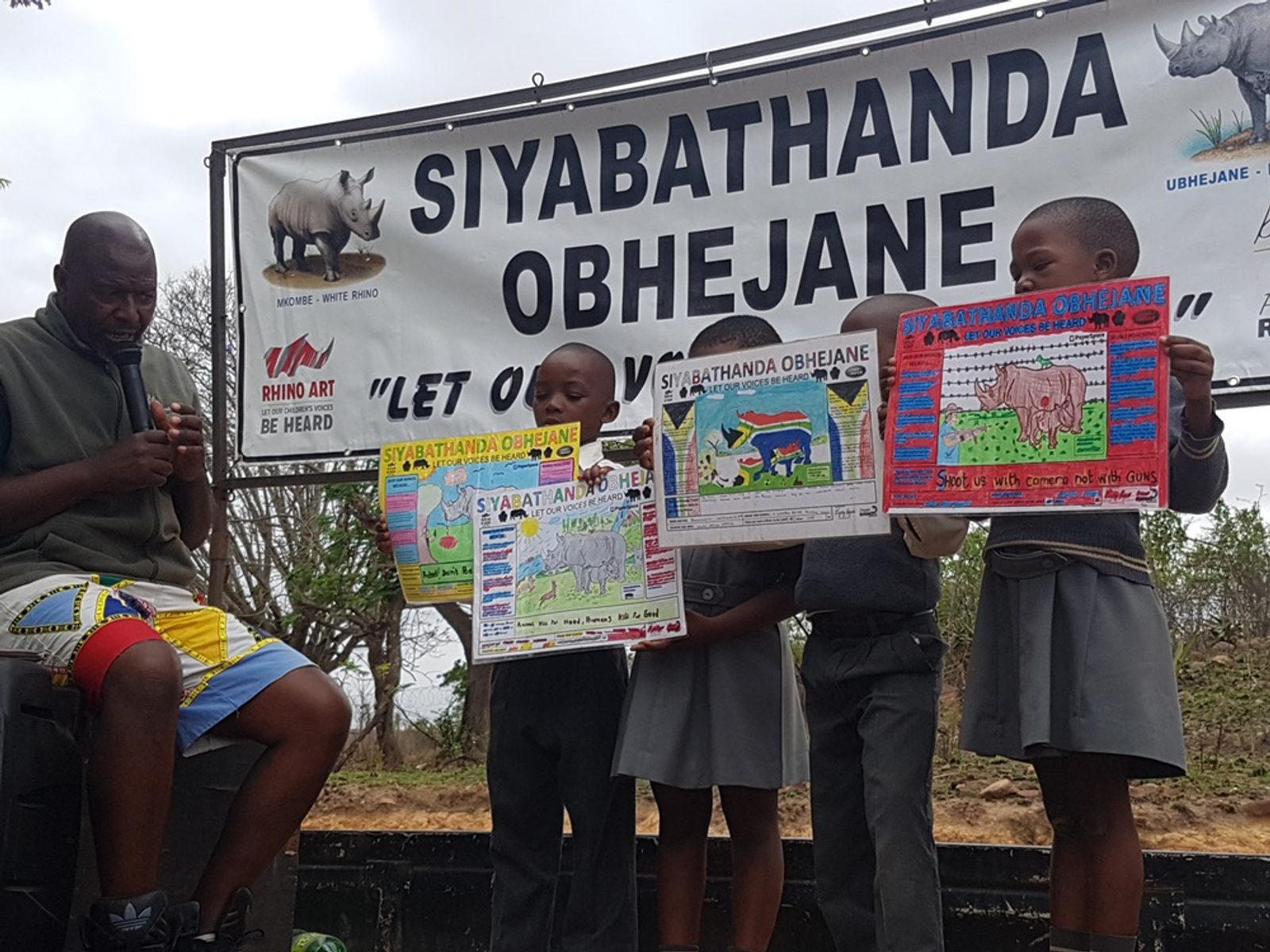 Youngsters play a crucial role in protecting the rhino. Photo: Rhino Art
