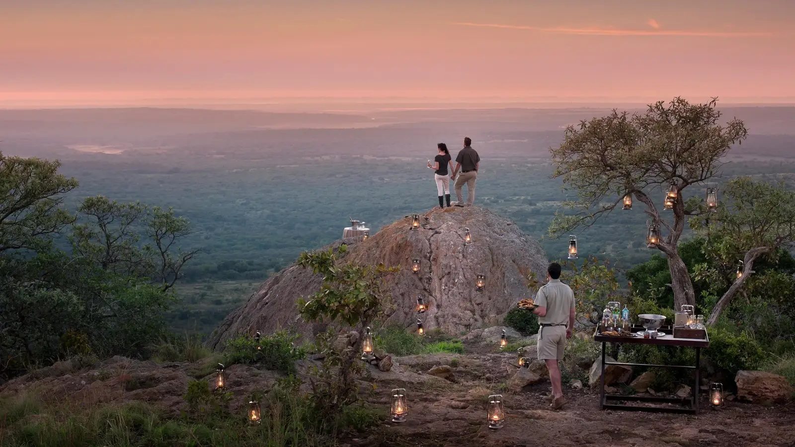 An extraordinary twilight view at &Beyond Phinda Private Game Reserve, South Africa.