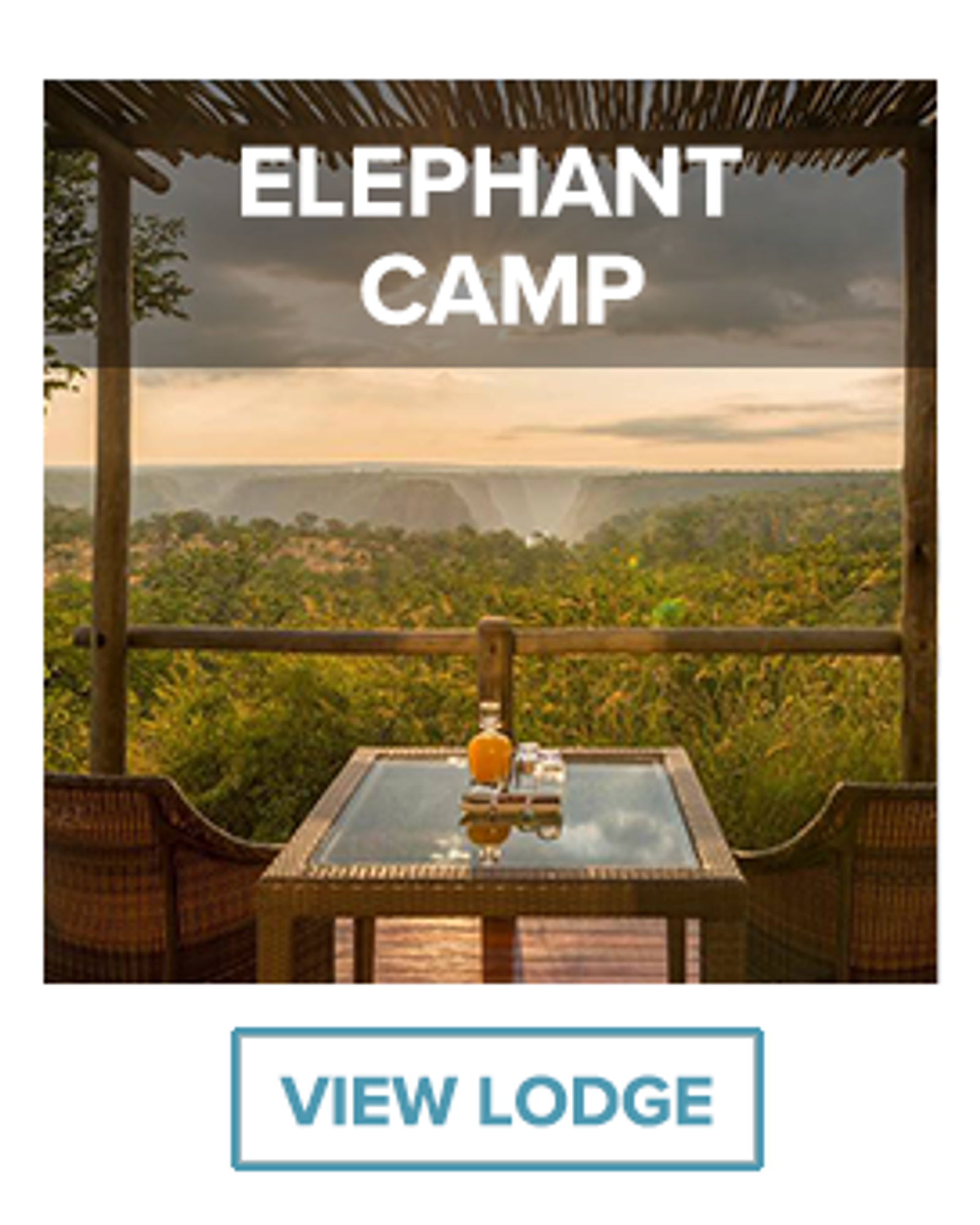 elephant camp view of victoria falls